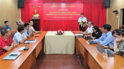Lễ công bố Nghị quyết bổ nhiệm Phó Hiệu trưởng Trường Đại học Văn hóa TP. Hồ Chí Minh